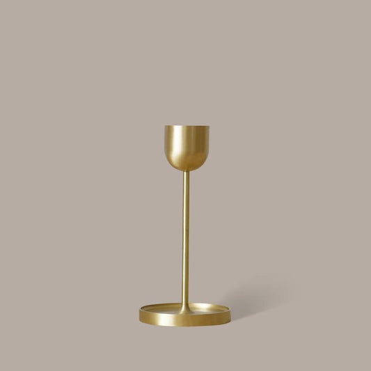 Fountain Brass Candle Holder