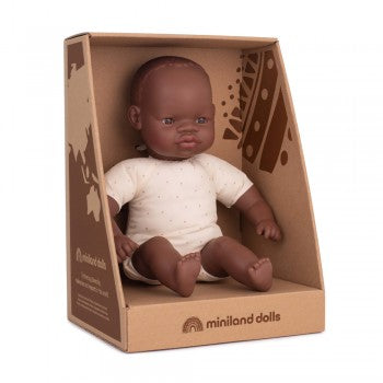Miniland African Soft Body Doll | 32cm (boxed)