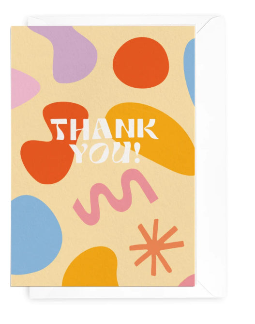 'Thank You' Shapes Greeting Card