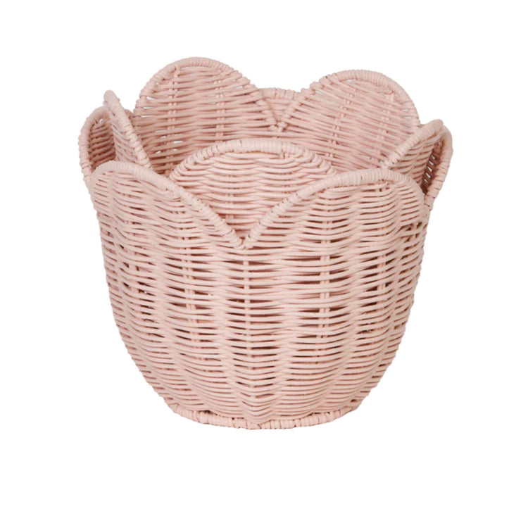 Rattan Lily Basket Set | Blush