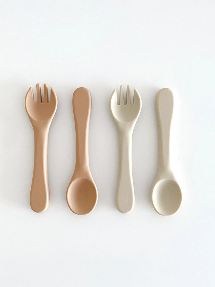 Silicone Cutlery Set | Beige