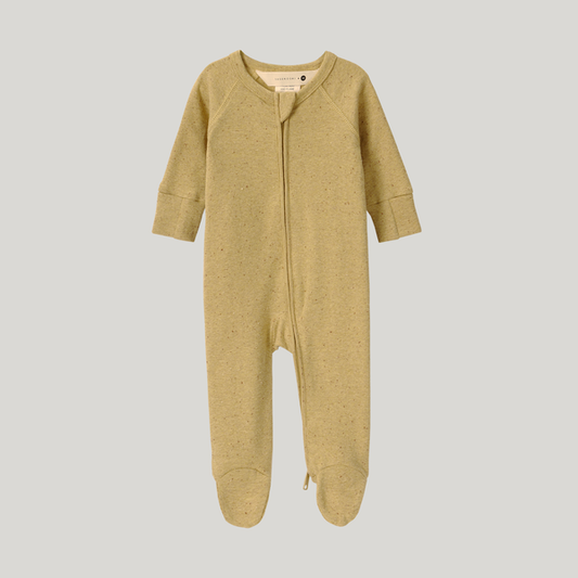 Organic Zip Growsuit | Long Sleeve | Ginger Speckled | SALE