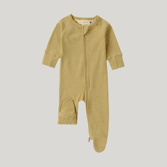 Organic Zip Growsuit | Long Sleeve | Ginger Speckled | SALE